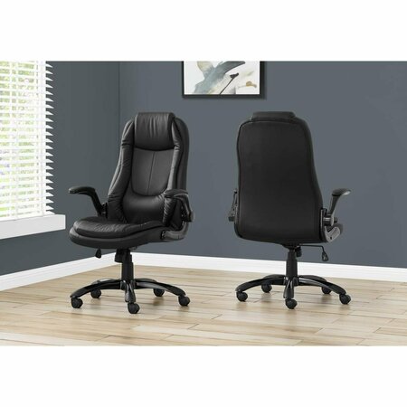 DAPHNES DINNETTE Black Leather Look High Back Executive Office Chair DA3596426